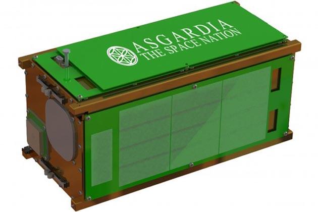 A rendering of Asgardia-1. Asgardia/maitland